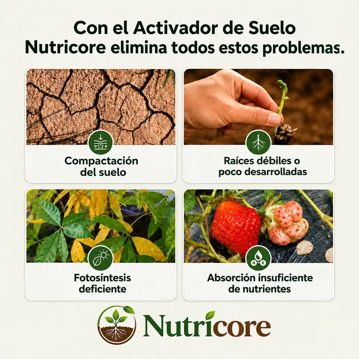Nutricore™ — Activador para plantas más sanas y fuertes